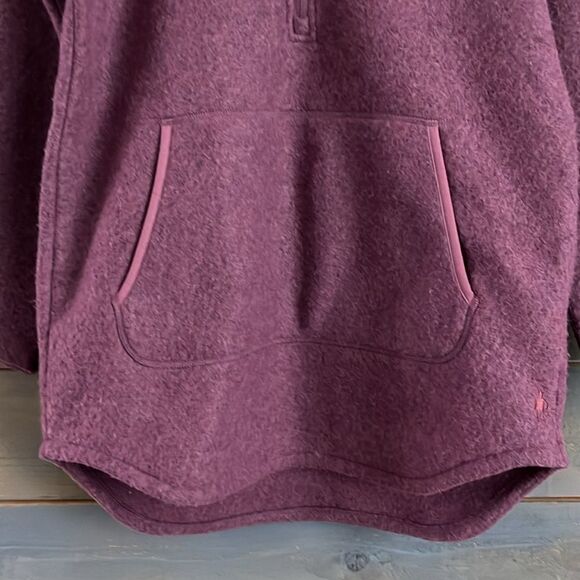 Smartwool Women's $175 Size S Hudson Trail Fleece Poncho NWT Purple - Picture 4 of 11